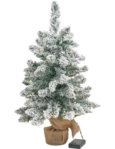 ALBERO INNEVATO PICCOLO C/LUCI A BATTERIA 60CM MAURER - MAURER