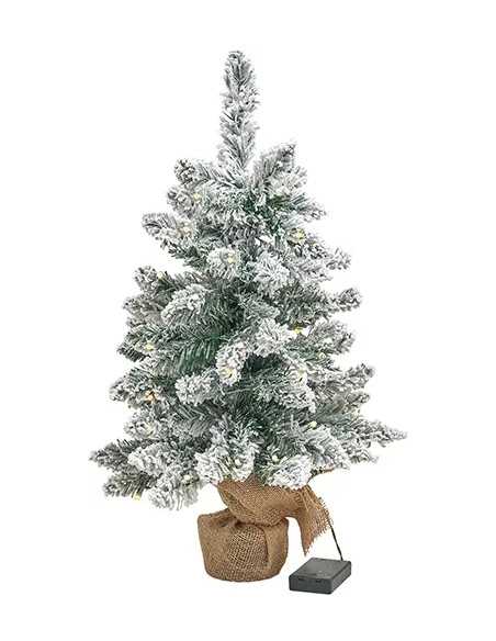 ALBERO INNEVATO PICCOLO C/LUCI A BATTERIA 60CM MAURER - MAURER | Utensili Store
