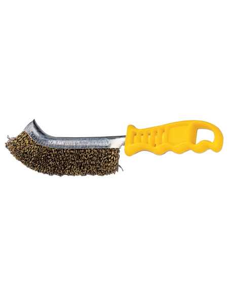 SPAZZOLA C/MANICO ABS MAURER FILI OTTONE - MAURER | Utensili Store