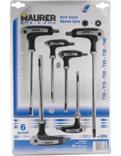 CHIAVI TORX A T IN SERIE MAURER PLUS 6PZ - MAURER-PLUS