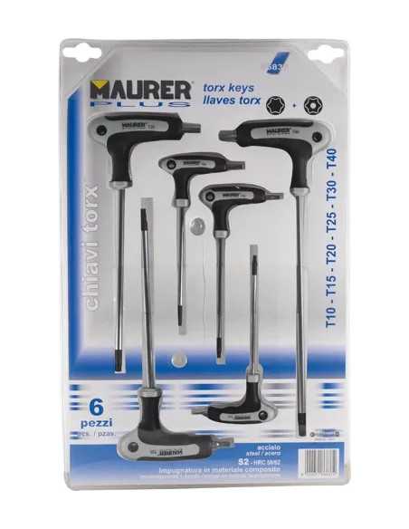 CHIAVI TORX A T IN SERIE MAURER PLUS 6PZ - MAURER-PLUS | Utensili Store