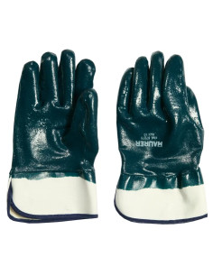 GUANTI LAVORO NITRILE BLU MAURER PESANTI CON MANICH - MAURER