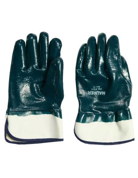 GUANTI LAVORO NITRILE BLU MAURER PESANTI CON MANICH - MAURER | Utensili Store