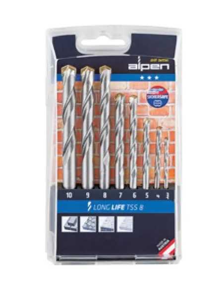 PUNTE SERIE MURO LONG LIFE TSS 8 8PZ ALPEN ASTUCCIO PVC - ALPEN | Utensili Store