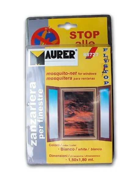 ZANZARIERA C/VELCRO X FINESTRE MAURER BIANCA 150X180 CM - MAURER | Utensili Store