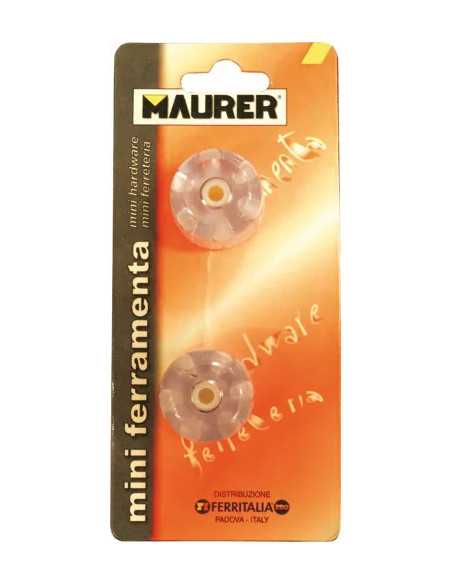 FERMAPORTA ADESIVO BIRILLO TRASPARENTE MAURER - MAURER | Utensili Store