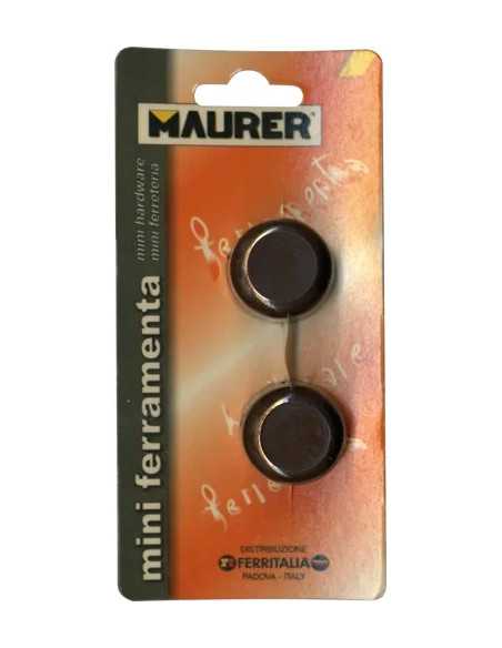 FERMAPORTA ADESIVO "BIRILLO" MARRONE MAURER BL.2PZ "ONE PRICE" - MAURER | Utensili Store