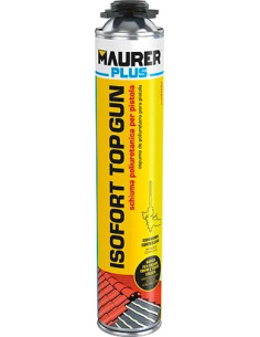 SCHIUMA POLIURETANICA X PISTOLA ISOFORT TOP GUN MAURER PLUS 750MLCOPPI - MAURER-PLUS