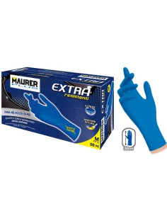 GUANTI MONOUSO LATTICE "EXTRA" TG.M MAURER PLUS - MAURER-PLUS