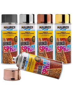 BRIKO SPRAY MAURER PLUS 400ML SPECCHIANTE EFFETTO CROMATURA - MAURER-PLUS
