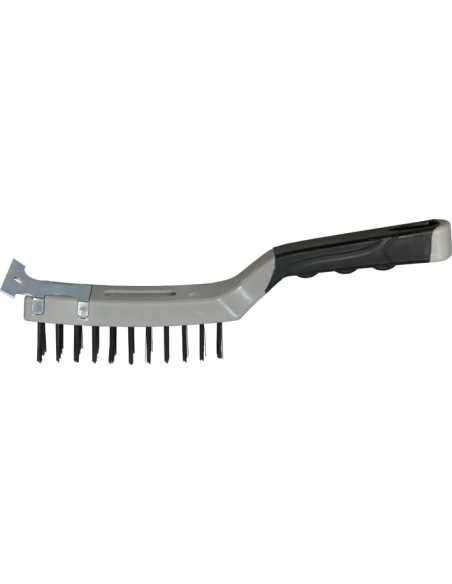SPAZZOLA ACCIAIO MAURER MANICO+RASCHIETTO SOFTGRIP - MAURER | Utensili Store