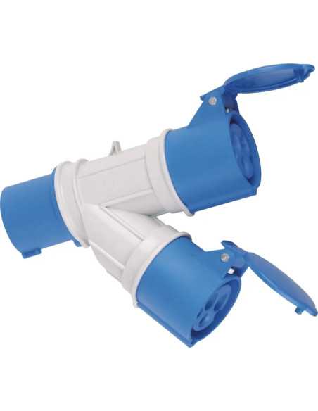 ADATTATORE INDUSTR. MAURER PLUS 220V SPINA+2PRESE CEE - MAURER-PLUS | Utensili Store