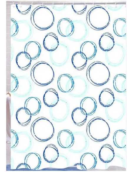 TENDA DOCCIA POLIESTERE BOLLE BLU MAURER - MAURER | Utensili Store