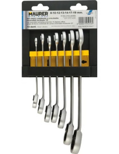 CHIAVI COMBINATE CRICCHETTO SR. 7 PZ. MAURER PLUS - MAURER-PLUS