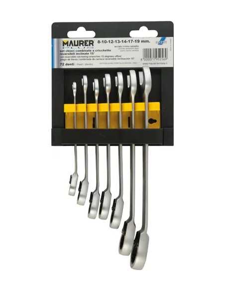 CHIAVI COMBINATE CRICCHETTO SR. 7 PZ. MAURER PLUS - MAURER-PLUS | Utensili Store