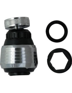 ROMPIGETTO CON GHIERA E SNODO CROMATO NERO MAURER - MAURER