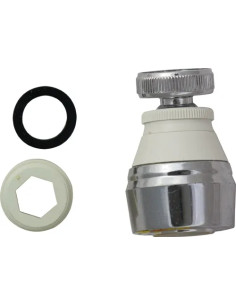 ROMPIGETTO CON GHIERA E SNODO CROMATO BIANCO - MAURER