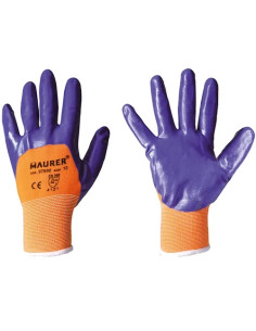 GUANTI LAVORO NITRILE GLOVEX II CON POLSINO - MAURER