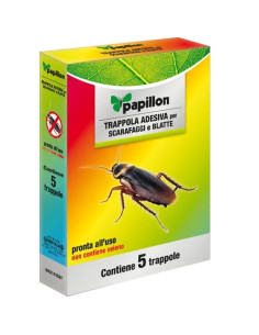 INSETTICIDA ADESIVO SCARAFAGGI PAPILLON 5 CARTONCINI - PAPILLON