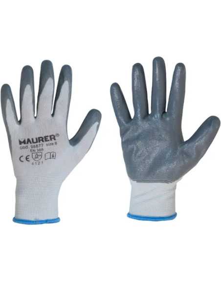GUANTI LAVORO NITRILE GRIGIO GLOVEX - MAURER | Utensili Store
