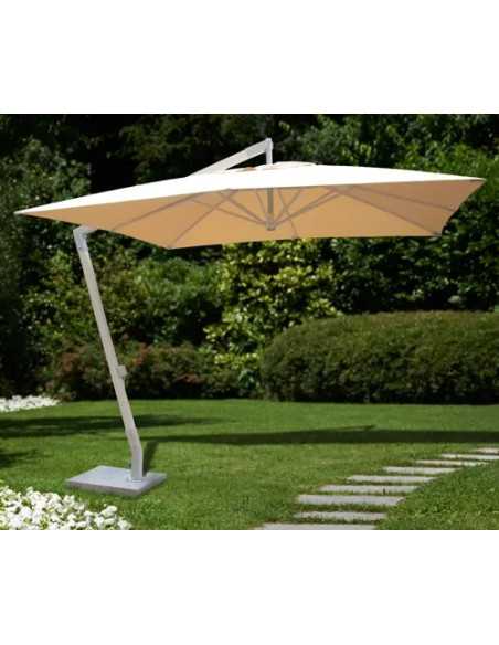 OMBRELLONE SBRACCIO ALLUMINIO/LEGNO BIANCO 'ALICANTE' PAPILLON - PAPILLON | Utensili Store