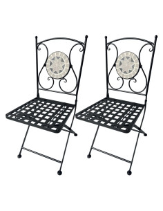 COPPIA SEDIE DECORO MOSAICO 'AURORA' - LIF