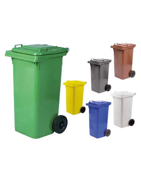 BIDONE IMMONDIZIA CARRELLATO blu - ICS | Utensili Store