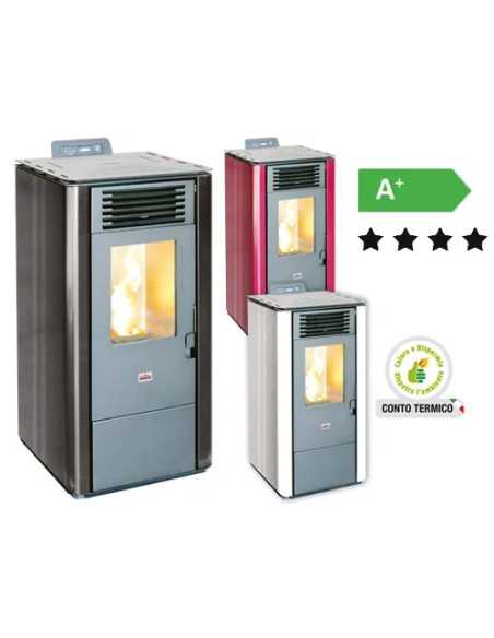 STUFE PELLET QUEEN 12 BORDEAUX - Senza Marca | Utensili Store
