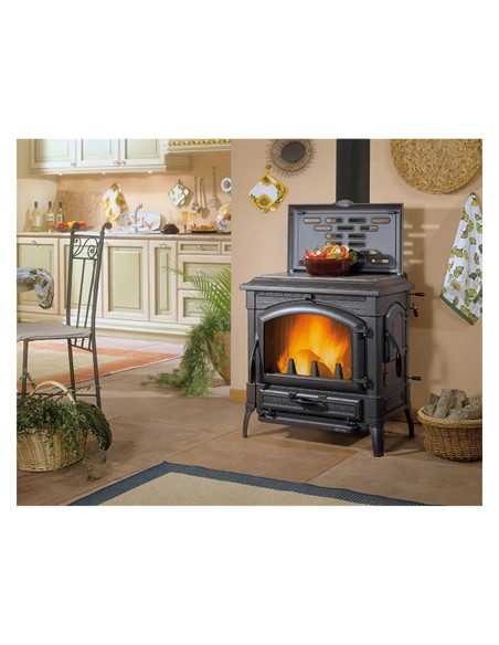 STUFA A LEGNA 'ISOTTA EVO CON CERCHI' - NORDICA EXTRAFLAME | Utensili Store