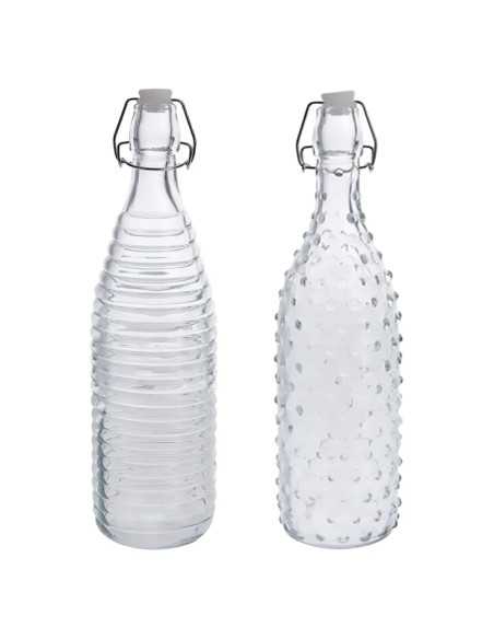 BOTTIGLIA IN VETRO 'DOPPIO DECORO' - Senza Marca | Utensili Store
