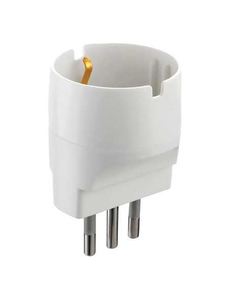 ADATTATORE SINGOLO spina 2P + T 10A - ELECTRALINE | Utensili Store