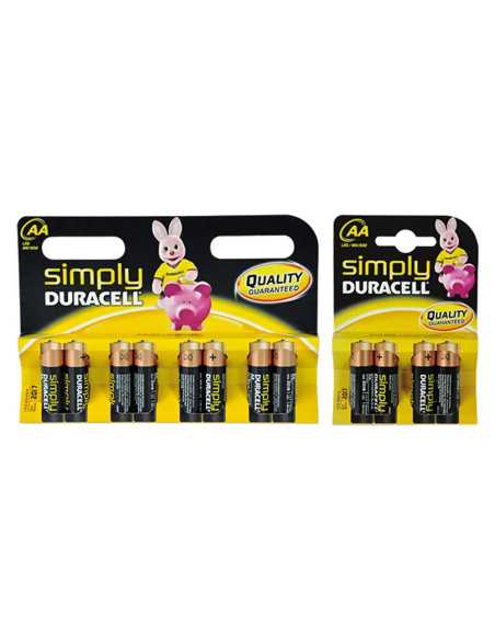 PILA STILO 'MN 1500' Pz 8 - 1,5 V - AA SIMPLY - DURACELL | Utensili Store