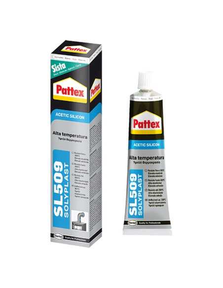 SILICONE ACETICO ALTA TEMPERATURA 'SL509' RAL 3001 rosso - PATTEX | Utensili Store