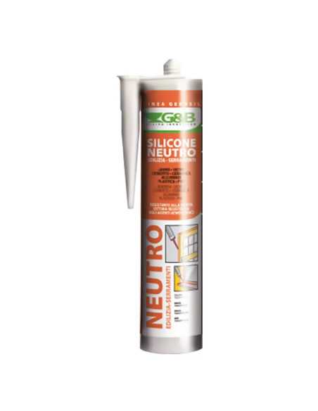SILICONE NEUTRO PER EDILIZIA E SERRAMENTI 'GEBOSIL trasparente - G&B | Utensili Store