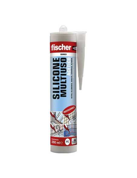 SILICONE ACETICO MULTIUSO RAL 9005 nero - FISCHER | Utensili Store