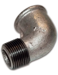 RACCORDO GHISA ZINCATO GOMITO  - Senza Marca