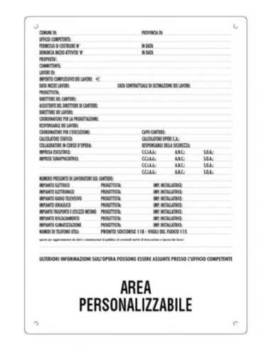 CARTELLO SEGNALETICA CANTIERE - STAMPLAST | Utensili Store