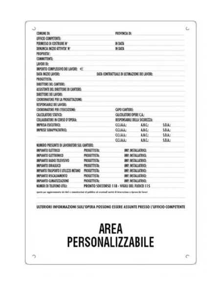 CARTELLO SEGNALETICA CANTIERE - STAMPLAST | Utensili Store