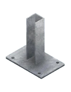 SUPPORTO PER PALETTO QUADRO zincata - FERRO BULLONI