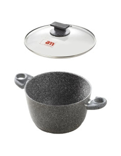 PENTOLA CON COPERCHIO VETRO 'CUORE DI PIETRA' - ACCADEMIAMUGNANO