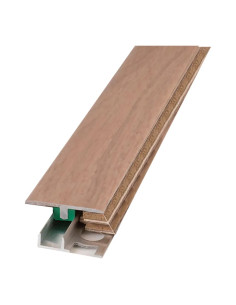 PROFILO PIATTO CON BASE PER LAMINATO E PARQUET 'UN rivestito rovere - PROFILPAS