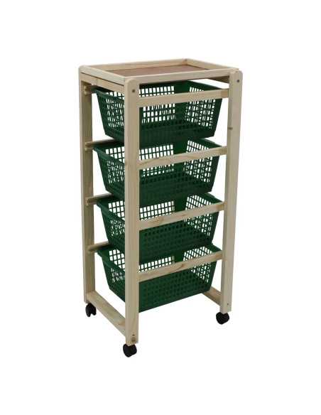 CARRELLO DA CUCINA CON CESTELLI - Senza Marca | Utensili Store