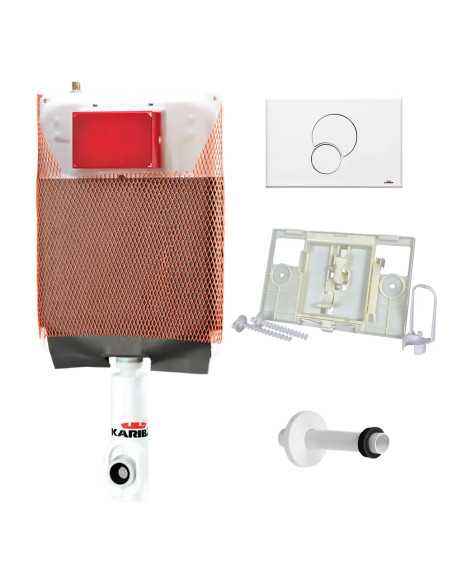 CASSETTA DI SCARICO WC INCASSO COMPLETA 'MONOLITH kit - KARIBA | Utensili Store