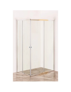 BOX DOCCIA CRISTALLO DUE PORTE 'ACQUA MARINA' - FLUXY