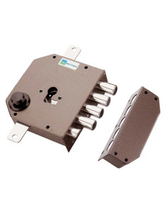 SERRATURA DA APPLICARE TRIPLICE PER CILINDRO EUROPEO - MOTTURA