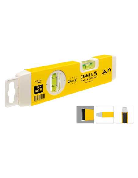 LIVELLA A DUE FIALE TASCABILE MAGNETICA - STABILA | Utensili Store