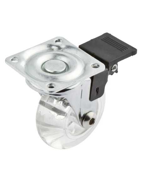 RUOTA PER MOBILI TRASPARENTE CON FRENO - Senza Marca | Utensili Store