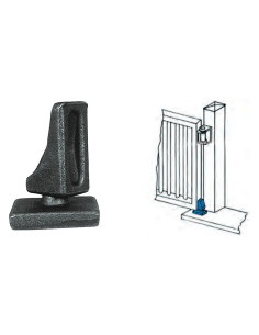 PERNO E PIASTRA SFERICA PER CARDINE - COMUNELLO