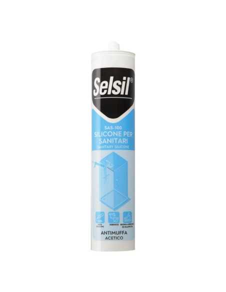 SILICONE ACETICO PER SANITARI 'SAS 100' - SELSIL | Utensili Store