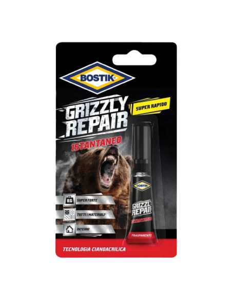 ADESIVO ISTANTANEO 'GRIZZLY REPAIR' - BOSTIK | Utensili Store